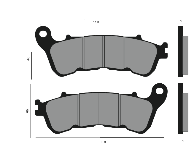 Braking pads Sintered Honda SH - Suzuki Burgman