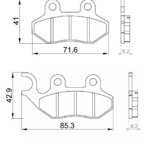 Braking pads SYM Citycar 300