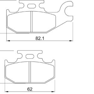 Pair of brake pads Burgman 125 07/09