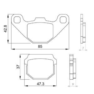 Coppia Pastiglia freno CPI Hussar 50 01