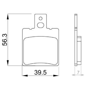 Pair of brake pads RS-RX50 front. SINT