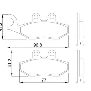 Pair of Braking pads  Beverly 250 front