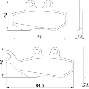 Braking pad Gilera Runner