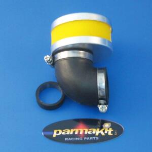 Filtro aria a 90° per carburatori 17.5-19-21-24-25 - giallo