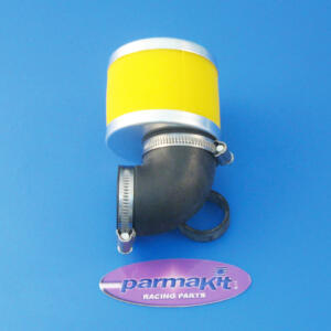 Filtro aria a 90° per carburatori d.28- giallo