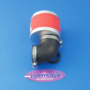 Filtro aria a 90° per carburatori  d.28 - rosso