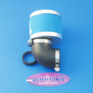 Filtro aria a 90° per carburatori d. 28 - blu