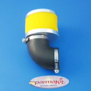 Filtro aria a 90° per carburatori 28 -  giallo